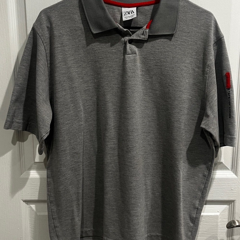 Zara Gray Polo Shirt for Men